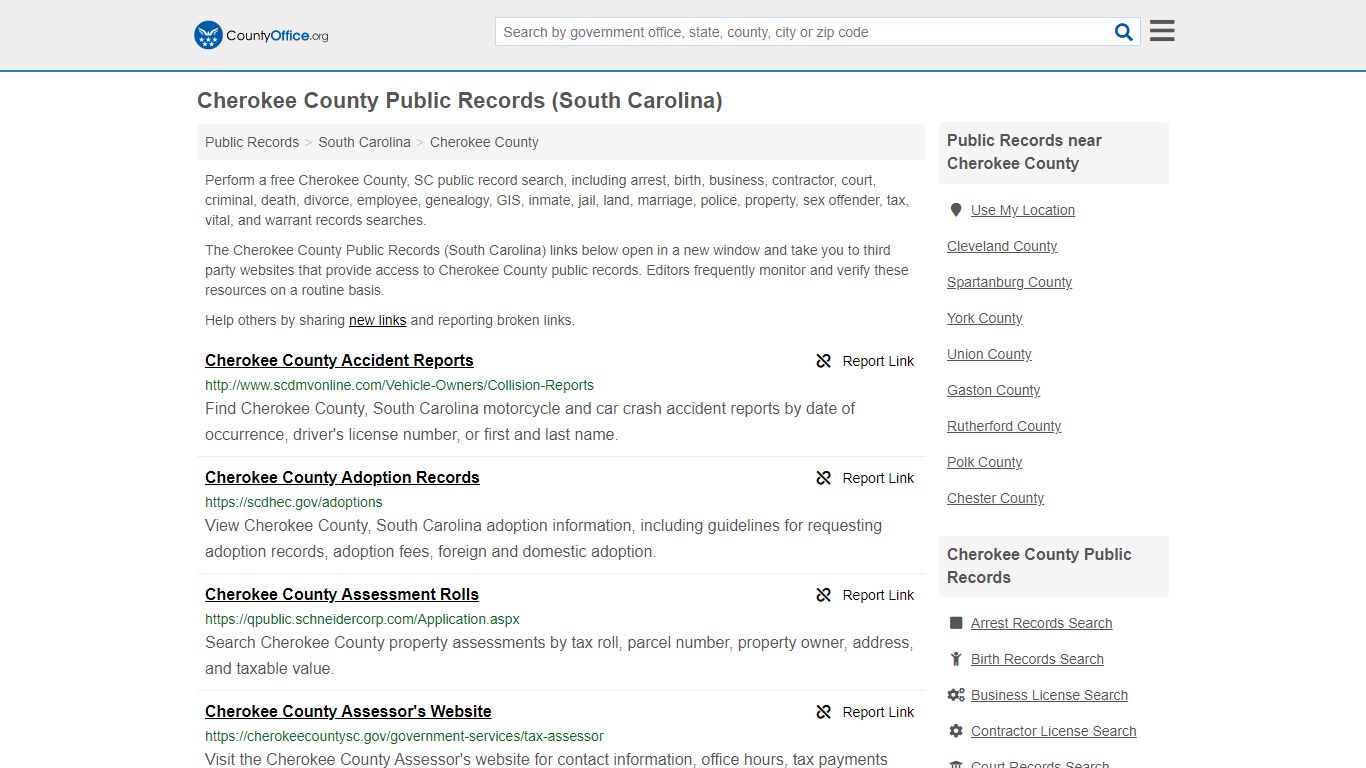 Public Records - Cherokee County, SC (Business, Criminal ...